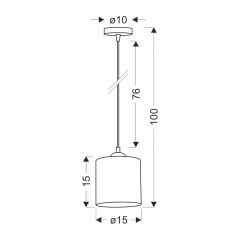 Люстра Candellux Legno 15x100 см Чорний (31-18311) Вишгород