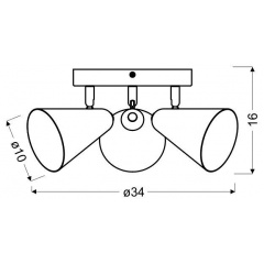 Спот Candellux Amor 34x16 см Сірий (98-63328) Бородянка