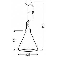 Люстра Candellux Robinson 26x115 см Біло-коричневий (31-37695) Ірпінь