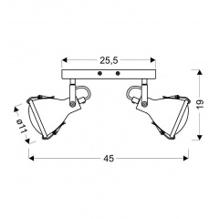 Спот Candellux Crodo 45x19 см Сірий (92-71118) Бушеве