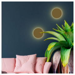 Настінний світильник TK Lighting Luna 20x20 см Золотистий (TK6044) Чернігів