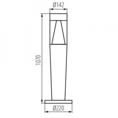 Парковий стовпчик Kanlux Invo 22x22x107 см Прозоро-сірий (Kan29177) Луцьк