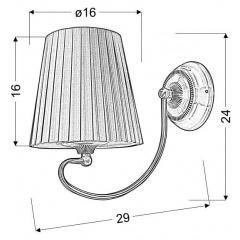 Бра Candellux Mozart 16x24 см Мідь (21-33963) Харків