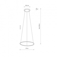 Люстра Nowodvorski Circolo Led 45x45x140 см Черный (Now10863) Хуст