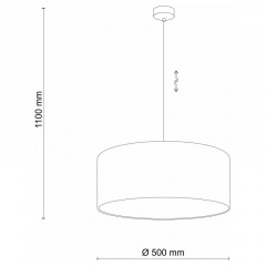 Люстра TK Lighting Earth 50x110 см Сірий (TK4654) Полтава