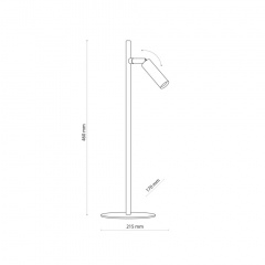 Настольная лампа TK Lighting Lagos 21.5x46 см Белый (TK5411) Курень