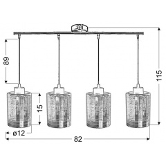 Люстра Candellux Nocturno 81x115 см Хром (34-57723) Городок