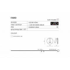 Бра AZzardo Faro 15x15 см Чорний (AZ3204) Лубни