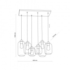 Люстра TK Lighting Marco 66x130 см Чорно-золотистий (TK3328) Городок