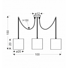 Люстра Candellux Candida 100x150 см Чорний (33-00859) Чугуїв