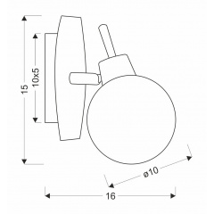 Бра Candellux Lentini 16x15 см Латунь (21-16324) Дніпро