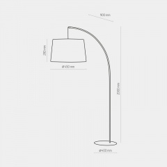 Торшер TK Lighting HANG 90х45х28 см Чорний (TK5077) Ірпінь