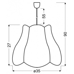 Люстра Candellux Zuza 35x90 см Різнокольоровий (31-96961) Надвірна