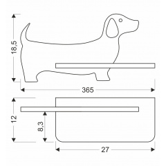 Настенный светильник Candellux Dog 36.5x18.5 см Коричневый (21-01047) Белгород-Днестровский