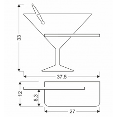 Настенный светильник Candellux Piccolo 37.5x33 см Коричнево-черный (21-03539) Владимир-Волынский