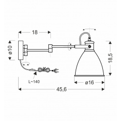 Бра Candellux Espera 45.6x18.5 см Чорний (21-85238) Івано-Франківськ