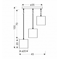 Люстра Candellux Atlanta 45x100 см Білий (33-00682) Суми