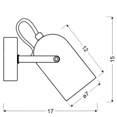 Бра Candellux Gray 17x15 см Сірий (91-66473) Мукачево