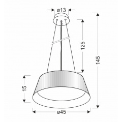 Люстра Candellux Umbria 45x145 см Бежево-білий (31-24176) Ніжин