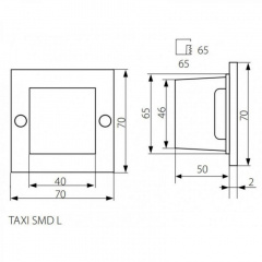 Вуличний світильник Kanlux Taxi 7x7x5 см Сріблястий (Kan26461) Вишневе