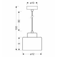 Люстра Candellux Wama 12x100 см Чорно-сріблястий (31-00460) Сміла