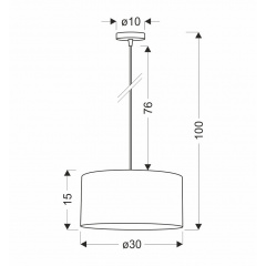 Люстра Candellux Legno 30x100 см Чорний (31-18403) Стрий