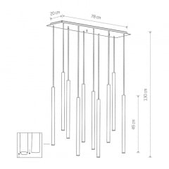 Люстра Nowodvorski Laser 20x130 см Різнокольоровий (Now10705) Київ