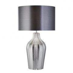 Настільна лампа Searchlight Chevron 33x52 см Хром (SeEU3452SM) Дніпро