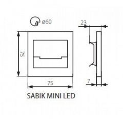 Світильник сходовий Kanlux Sabik 7.5x7.5x0.7 см Сірий (Kan23109) Городок