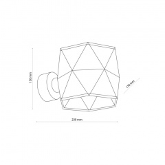 Бра TK Lighting Kantoor 17x15 см Чорний (TK4787) Ірпінь