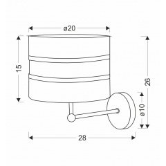 Бра Candellux Andy 28x26 см Чорний (21-06134) Коломия
