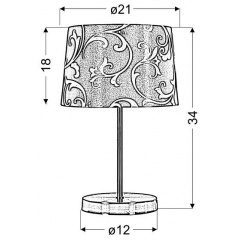 Настільна лампа Candellux Arosa 21x34 см Хром (41-55866) Первомайськ