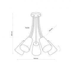 Люстра TK Lighting Wire 70x50 см Білий (TK6025) Київ