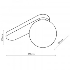 Стельовий світильник TK Lighting Bianca 27x12x15 см Біло-чорний (TK5684) Вараш