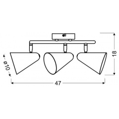 Спот Candellux Amor 47x18 см Сірий (98-63359) Мукачево