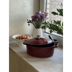 Жарівня Gerlach Natur Iron 31 см 5.5 л Бордовий (5901035508484) Васильків