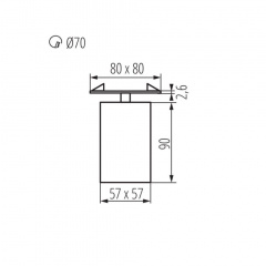 Точковий світильник Kanlux Chiro 5.7x5.7x9 см Чорний (Kan29313) Чугуїв
