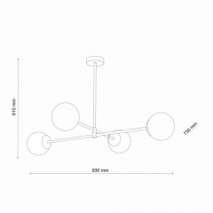 Люстра TK Lighting Cadix 73x61 см Золотистий (TK4605) Київ