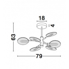 Люстра Nova Luce Genti 79x63 см Чорний (Nova9545406) Хуст