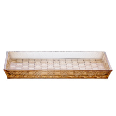 Блюдо для закусок YIWU Lirmartur hexagon 27.5x13.5x2.5 см Коричневий (HP-YH-56) Житомир