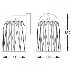 Бра Zumaline Tazza 12x14x18.7 см Золотистий (ZuW0590-01A-V7AC) Київ