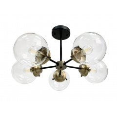 Люстра Candellux Lens 60x32 см Латунно-черный (35-01306) Вараш