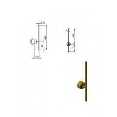 Бра PikArt Lights Line 9.2x60 см Латунь (26301-23) Чорноморськ