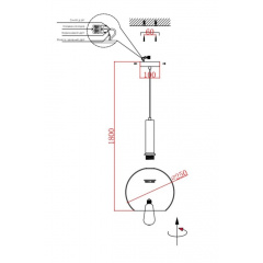 Люстра Laguna Lighting 260 25x180 см Чорний (26063-01) Херсон