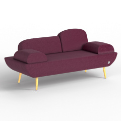 Двомісний диван KULIK SYSTEM LOFT Тканина Цілий Фіолетовий (hub_mXqC79578) Приморськ