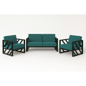 Комплект м'яких меблів Tobi Sho Лаверо/S10 для дому, дачі, тераси, саду, офісу, велюр Морська хвиля/13, 750х1600х700 мм