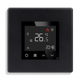 Термостат з WiFi керуванням 1DAL для теплої підлоги сенсорний чорний (P86-TRWF.BL)