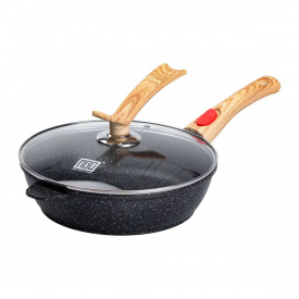 Сковорода универсальная алюминиевая со съемной ручкой MGC 26 см Черный (HP-4-464B)