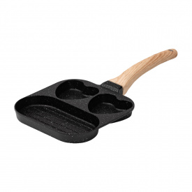 Сковорода для сніданку алюмінієва Breakfast 18.3x18x2 см Чорний (HP39569B)