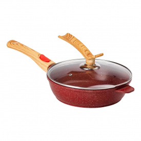 Сковорода універсальна алюмінієва зі знімною ручкою MGC 24 см Червоний (HP-4-463R)